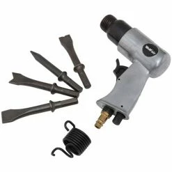 Wolf 150mm Air Chisel Kit With 4 Chisel Attachments