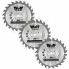 Wolf 150mm 24T TCT Circular Saw Blade - Pack Of 3