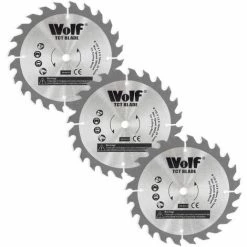 Wolf 150mm 24T TCT Circular Saw Blade - Pack Of 3