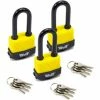 Wolf 50mm Padlock With Long Shackle - Pack Of 3
